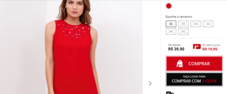 Vestido está com 76% OFF