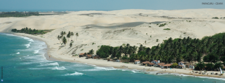 Vista panorâmica de Paracuru, no litoral cearense