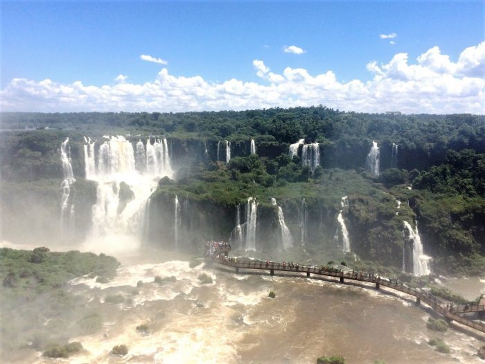 As Cataratas do Iguaçu vistas do lado brasileiro