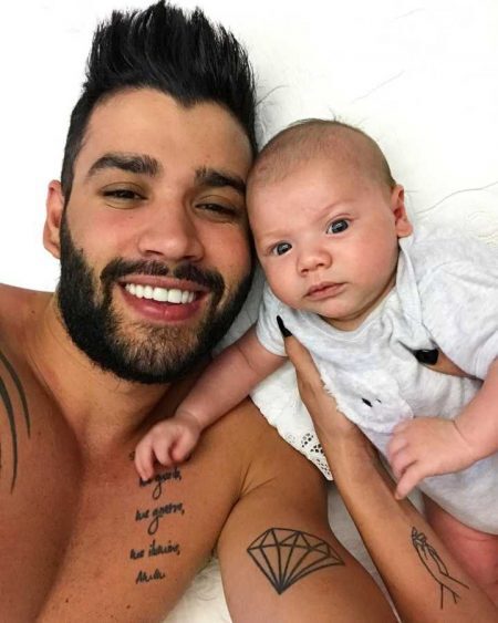 Gusttavo Lima e o filho Gabriel