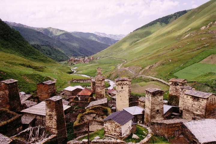 A vila de Svaneti, na Geórgia