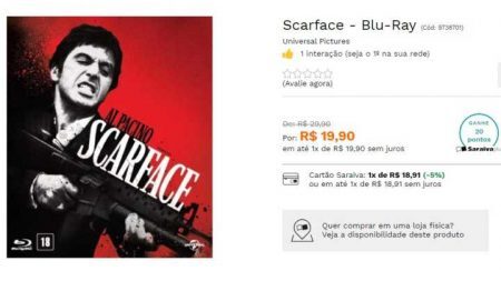 Scarface é um dos filmes que integra a promoção