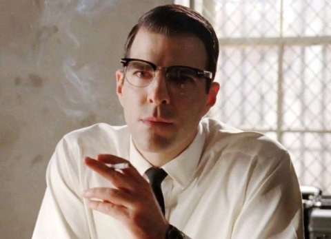 Zachary Quinto como Dr. Oliver Thredson em “American Horror Story: Asylum”