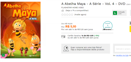 “A Abelha Maya” sai por R$ 5,10