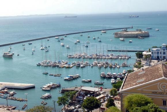 Vista da Baía de Todos os Santos, em Salvador, na região em que ocorreu o naufrágio