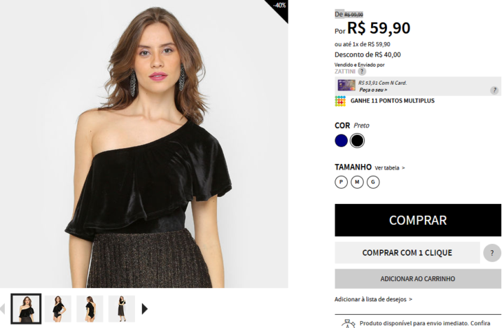 Essa blusa de um ombro só da Gup’s Jeans está com 40% de desconto na Zattini