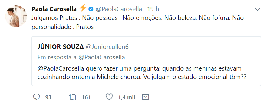 Paola Carosella responde seguidores