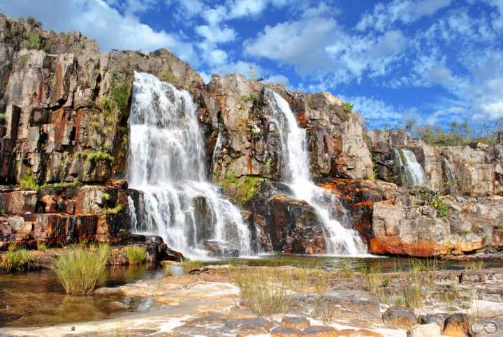 Vista das Catarata dos Couros, na Chapada dos Veadeiros