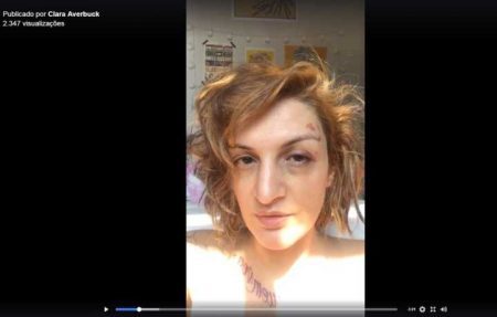 Clara Averbuck fez um vídeo no Facebook após ter sido estuprada por um motorista da Uber