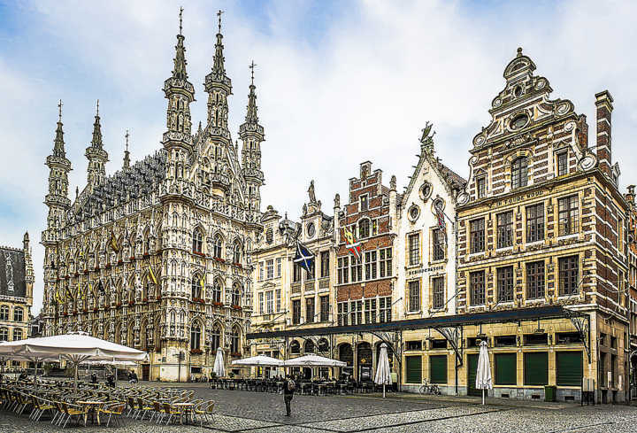 Vista da praça central de Leuven