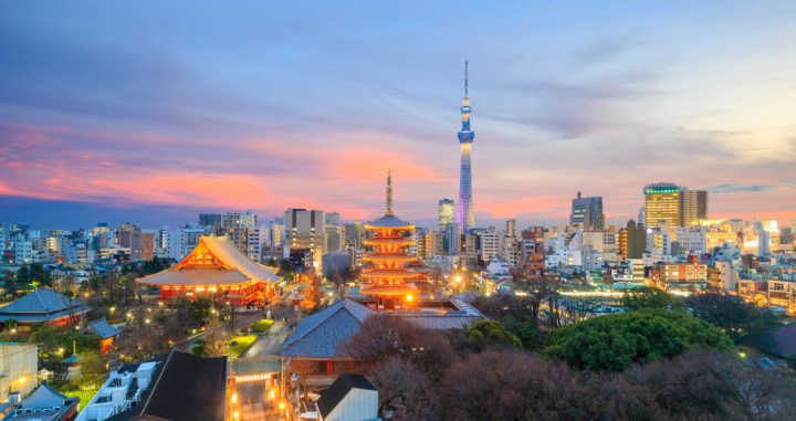 Vista da cidade de Tóquio, uma das maiores metrópoles da Ásia