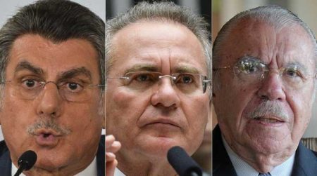 Senadores Romero Jucá e Renan Calheiros e ex-presidente José Sarney