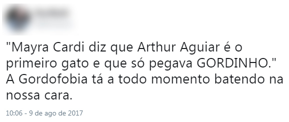 A declaração de Mayra já rendeu comentários no Twitter