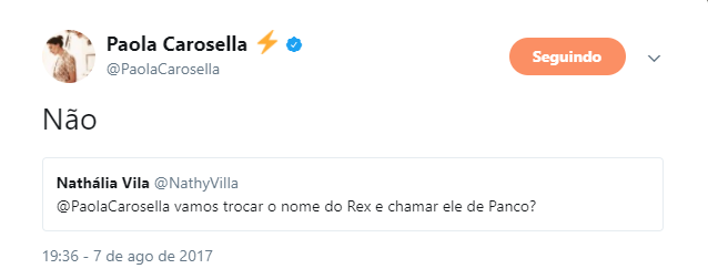 Paola Carosella responde seguidores pelo Twitter