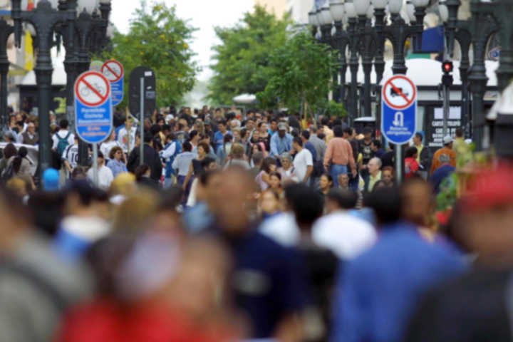 População brasileira, que registrou crescimento menor do que em 2016