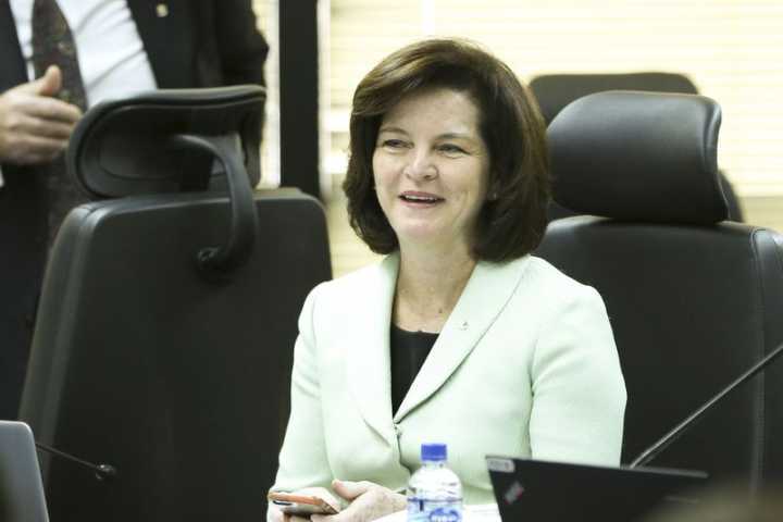 A futura procuradora-geral da República, Raquel Dodge, durante reunião do Conselho Superior do Ministério Público Federal (MPF)