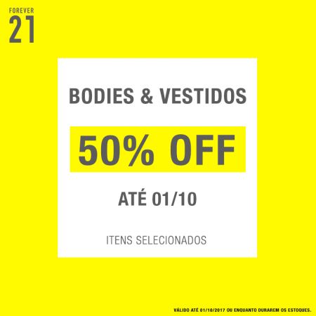 Unidades físicas estão com descontos de até 50% OFF em peças selecionadas