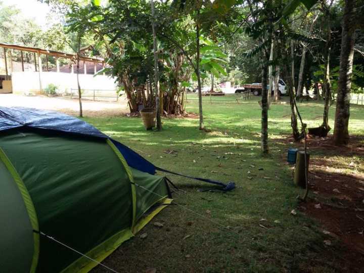 Vista da área de camping do Rios de Aventura