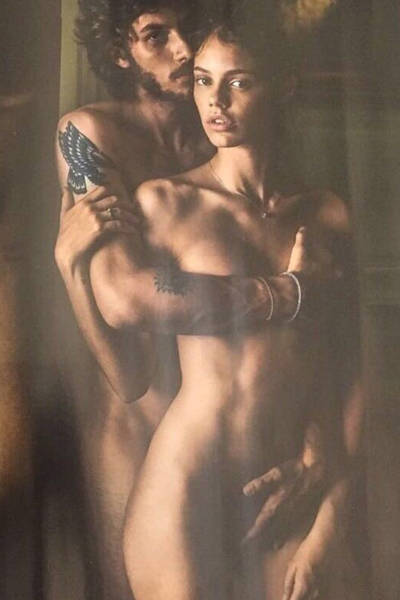 Na Vogue Hommes, Laura Neiva e Chay Suede ficaram nus