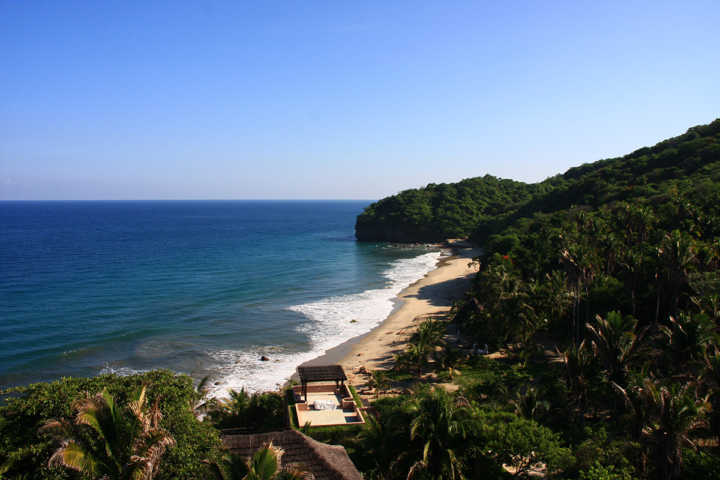 Vista de uma das praias da Riviera Nayarit