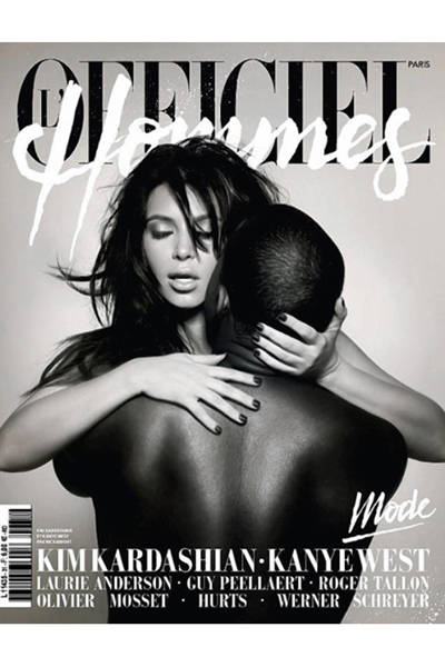 Kim Kardashian e Kanye West na revista L’Officiel Hommes