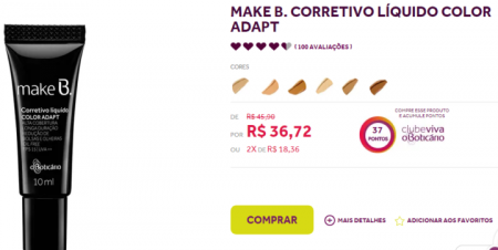 Corretivo líquido está com 40% OFF