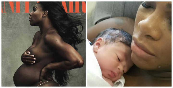 Serena Williams mostrou o rosto da filha pela primeira vez na web