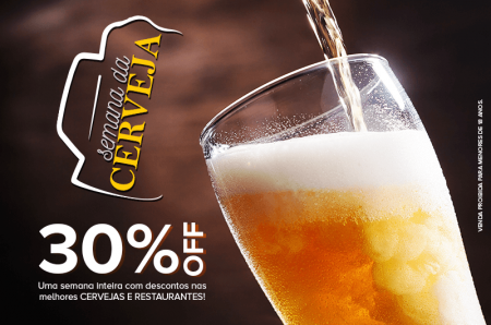 ‘Semana da Cerveja’, com descontos de até 30% em bebidas alcoólicas de diversas marcas e restaurantes pré-selecionados, começa hoje, 29, e vai até 6 de outubro