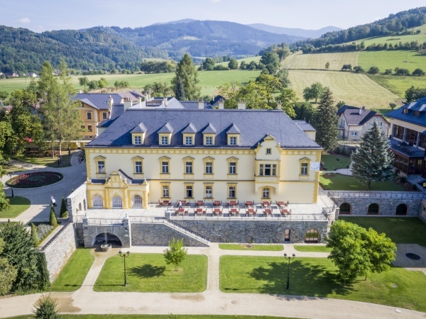 Vista panorâmica do castelo de Sobotín