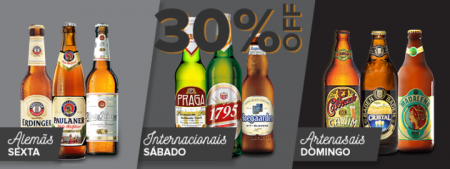 Descontos de 30% para compras de cervejas no aplicativo