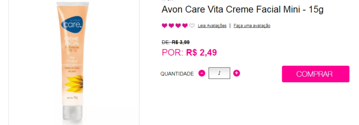 Preços de outlet online da Avon não chegam a R$ 5