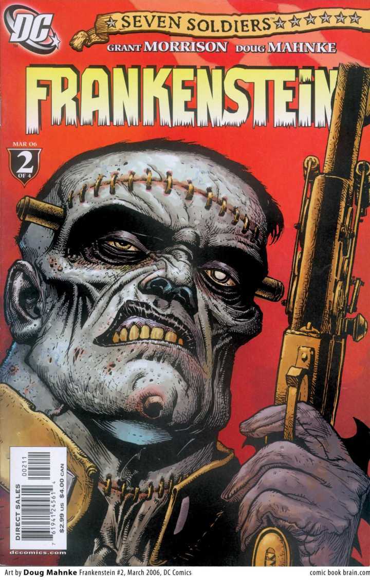 Arte de Doug Mahnke do Frankenstein da DC Comics