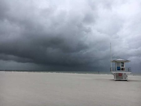 Miami Beach durante a passagem do furacão Irma