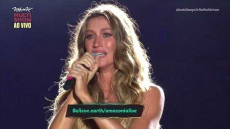 Gisele Bündchen chora ao falar sobre a Floresta Amazônica