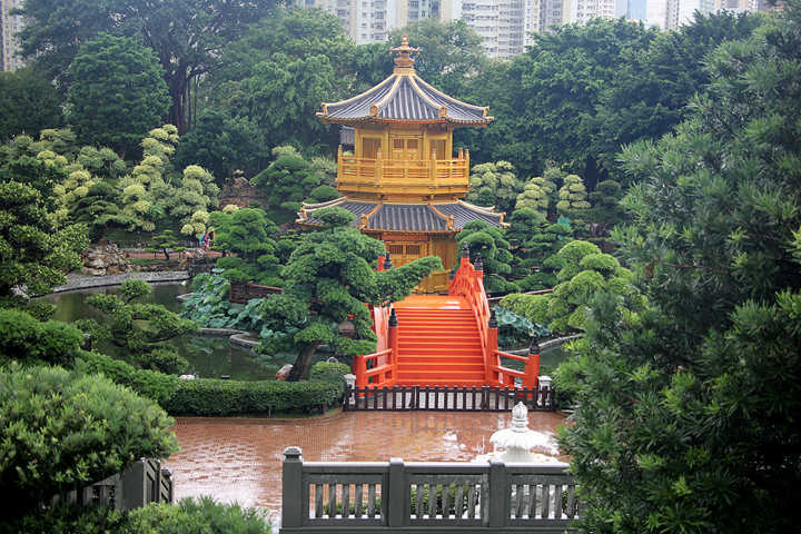 Jardins Nan Lian, uma das inúmeras aéreas verdes de Hong Kong