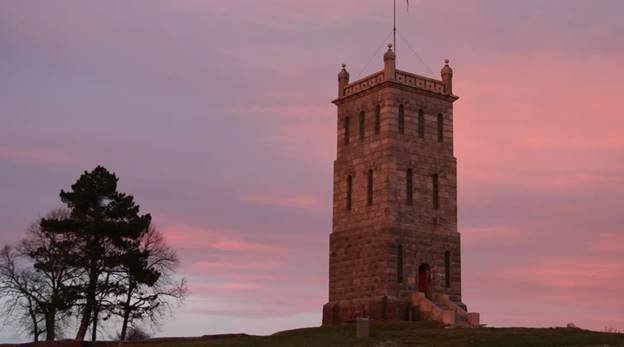 Vista panorâmica da torre de Slottsfjell