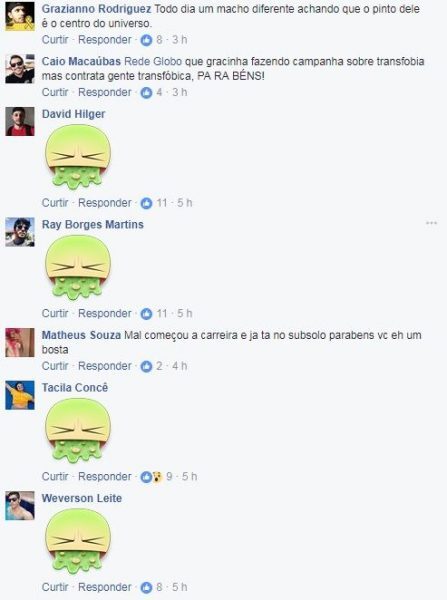 Internautas criticam comentário transfóbico de Lucas Veloso