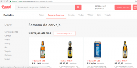 Para acessar a promoção, basta ir ao site Rappi.com.br ou ao aplicativo no celular e entrar na categoria ‘Semana da cerveja’