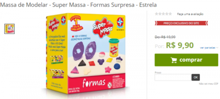 Massa de Modelar Estrela está com 50% OFF