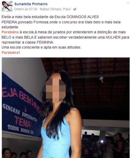 Primeira postagem da secretária que gerou toda a polêmica