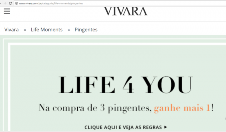 As regras da promoção  “Life 4 you” estão no site