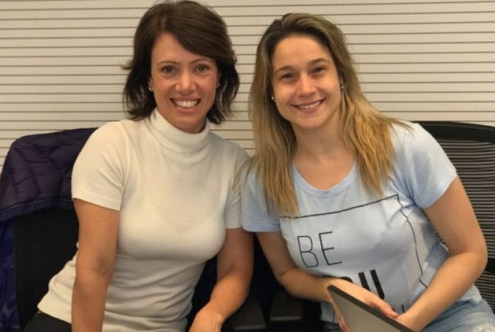 Bel Kurtner ao lado de Fernanda Gentil