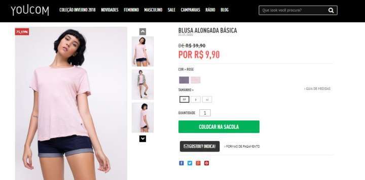 YouCom tem camiseta a partir de R$ 9,90