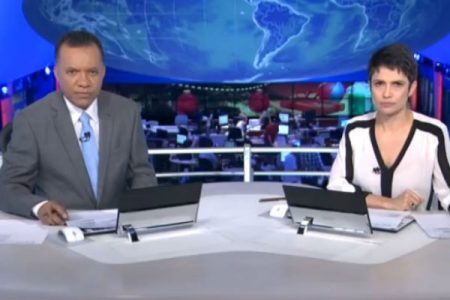 Heraldo Pereira e Sandra Annenberg no “Jornal Nacional”