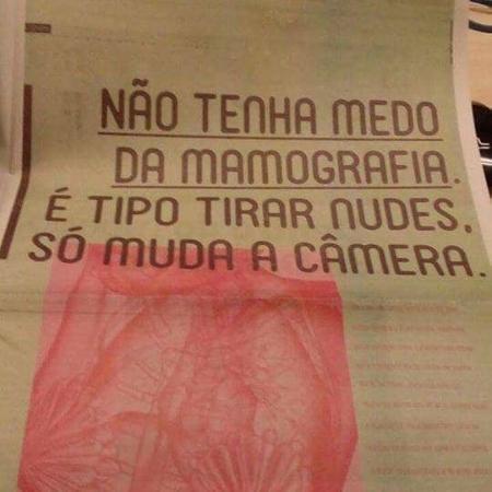 Anúncio fez comparação infeliz