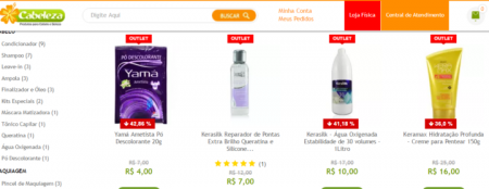 Cabeleza tem produtos com até 40% de desconto