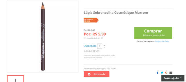 Tem lápis para sobrancelha por apenas R$ 5,99