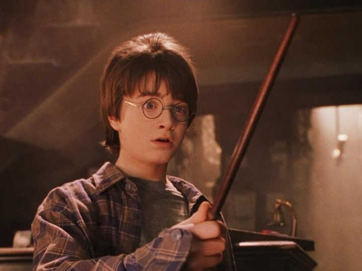 Daniel Radcliffe como Harry Potter em “Harry Potter e a Pedra Filosofal”