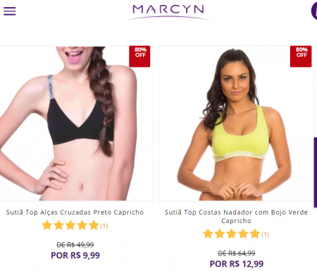 Site da Marcyn está com peças com até 80% de desconto