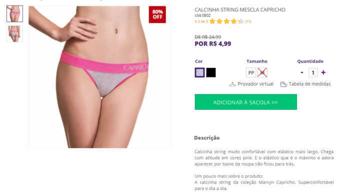 Calcinha por R$ 4,99? TEM SIM!!!